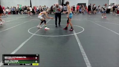 72 lbs Round 1 (4 Team) - Brycen Kothenbeutel, Team Gotcha vs Enzo Falcone, Terps Northeast MS