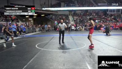 100 lbs Champ. Round 1 - Andreaus Rogers, Wichita Wrestling Club vs Brett Koster, Hoxie Kids Wrestling Club