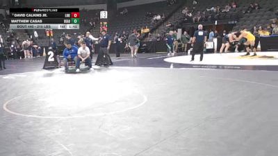 215 lbs Round Of 16 - David Calkins Jr., Liberty (NC) vs Matthew Casas, Beaumont (SS)