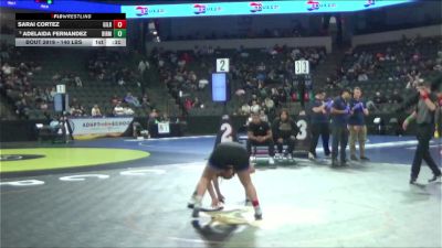 140 lbs 7th Place - Sarai Cortez, Gilroy (CC) vs Adelaida Fernandez, Birmingham (LA)