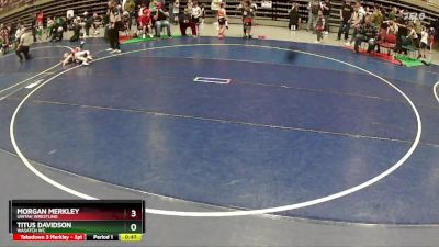 45 lbs Cons. Round 4 - Titus Davidson, Wasatch WC vs Morgan Merkley, Uintah Wrestling