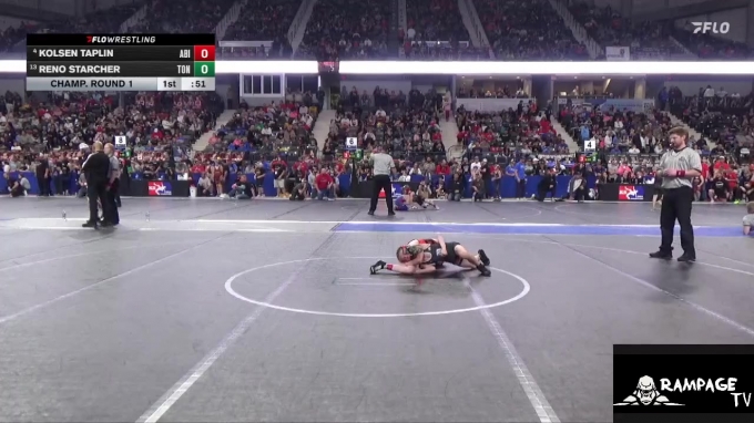 Round One Reno 64 lbs Champ. Round 1 - Reno Starcher, Tonganoxie vs Kolsen Taplin, Abilene