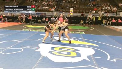 3rd Place Match - Macy Barber, Omaha Westside vs Beverly Bobeldyke, Norfolk