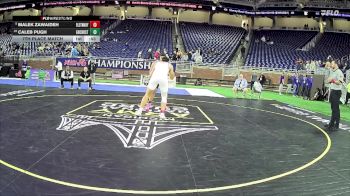 D2-285 lbs 7th Place Match - Caleb Pugh, Grand Rapids Christian HS vs Malek Zawaideh, St Mary Preparatory HS (Orchard Lake)