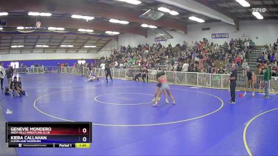 118 lbs Round 1 - Genevie Mondero, West Hills Wrestling Club vs Kiera Callahan, Cleveland Warriors