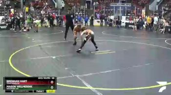 66 lbs Champ. Round 2 - Brennan Hart, Team Donahoe vs Mason Welmerink, Rockford WC