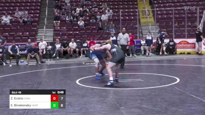 215 lbs Consy Rd Ii - Zack Evans, Chambersburg Area vs Elijah Binakonsky, Hempfield Area