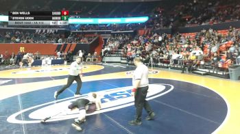 1A 113 lbs Cons. Round 2 - Ben Wells, St. Joseph (S.J.-Ogden) vs Steven Uden, Fithian (Oakwood)