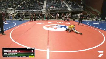 132 lbs Semifinal - Cannon Boren, Thermopolis Wrestling Club vs Wylee Willson, Pinedale Pummelers