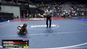 74 lbs Quarterfinal - Lucas Medina, Arlington Cardinals WC vs Julian Medina, Bolingbrook Junior Raiders WC