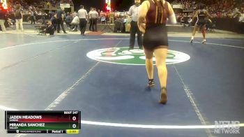 Girls 152 lbs Semifinal - Jaden Meadows, Sandia vs Miranda Sanchez, Valley