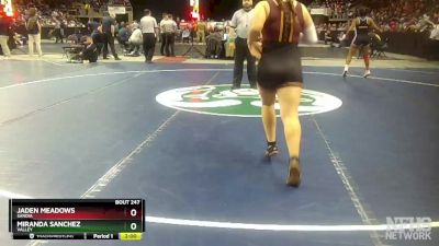 Girls 152 lbs Semifinal - Jaden Meadows, Sandia vs Miranda Sanchez, Valley