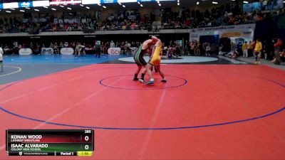 285 lbs Champ. Round 1 - Isaac Alvarado, Colony High School vs Konan Wood, Lathrop Wrestling