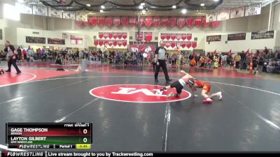 80 lbs Cons. Round 2 - Gage Thompson, Benson vs Layton Gilbert, KFM WRESTLING