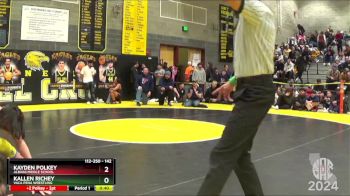 142 lbs Cons. Round 3 - Kallen Richey, Vaca Pena Wrestling vs Kayden Polkey, Albiani Middle School