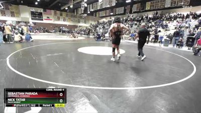 165 lbs Cons. Round 4 - Sebastian Parada, Centennial (Corona) vs Nick Tatar, Palm Desert