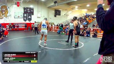 195 lbs Champ. Round 1 - Mark Ayala, St John Bosco vs Jacob Rubio, Dos Pueblos