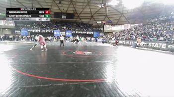 Boys 4A 215 lbs Champ. Round 2 - Sawyer McManus, Ferris vs Brendan David, South Kitsap