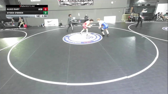 Champ. Round 1 - Alias Raby, Anderson High School Wrestling vs Ayden O ...