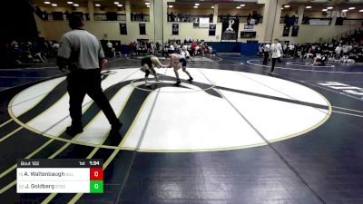 160 lbs Round Of 32 - Arment Waltenbaugh, The Hill School vs Jared Goldberg, St. Edward