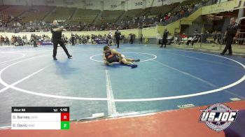 96 lbs 2nd Place - Drew Barnes, Cardinal Wrestling Club vs Grant Davis, Honey Badgers Wrestling Club