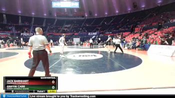 2A 220 lbs Quarterfinal - Jack Barnhart, Champaign (Centennial) vs Griffin Carr, Darien (Hinsdale South)