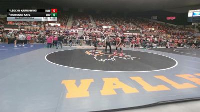 155 lbs Quarterfinal - Leolyn Karnowski, Wamego HS vs Montana Kayl, Chapman HS
