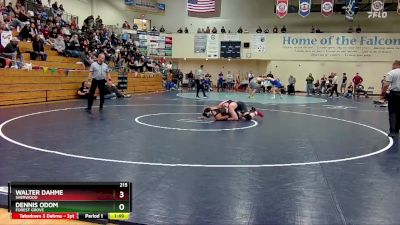 215 lbs Semifinal - Walter Dahme, Sherwood vs Dennis Odom, Forest Grove