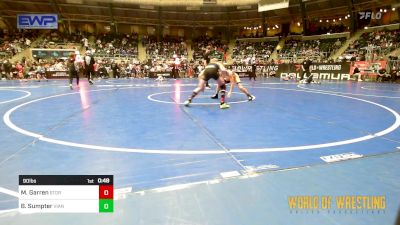 90 lbs Consi Of 16 #2 - Mark Garren, Storm Wrestling Center vs Bronc Sumpter, Vian Wrestling Club