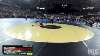 Girls 3A/4A 125 Champ. Round 2 - Elizabeth Castaneda, Spanaway Lake (Girls) vs Delaney Rush, Kennewick (Girls)