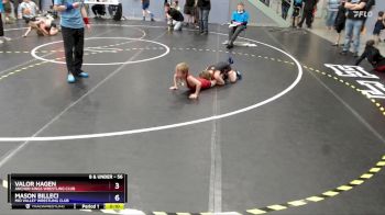 56 lbs Cons. Semi - Valor Hagen, Anchor Kings Wrestling Club vs Mason Billeci, Mid Valley Wrestling Club