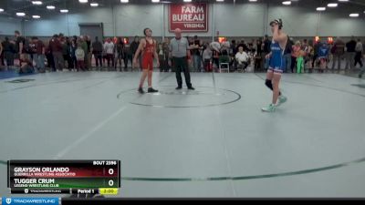 119 lbs Quarterfinal - Grayson Orlando, Guerrilla Wrestling Associatio vs Tugger Crum, Legend Wrestling Club