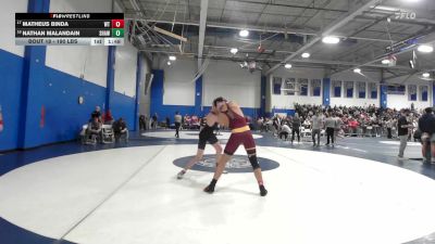 190 lbs Round Of 32 - Matheus Binda, Whittier vs Nathan Malandain, Shawsheen