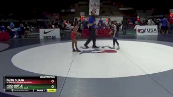 65-70 lbs Quarterfinal - Faith Duran, Alpha Pack Wrestling Club vs Heidi Doyle, Driller Wrestling Club