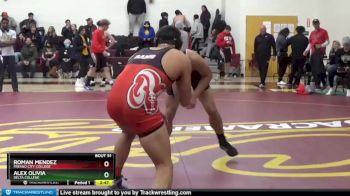 165 lbs Quarterfinal - Roman Mendez, Fresno City College vs Alex Olivia, Delta College