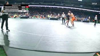 D4-285 lbs 3rd Place Match - Malachi Marshall, Hudson vs Brock Woodhouse, Marcellus
