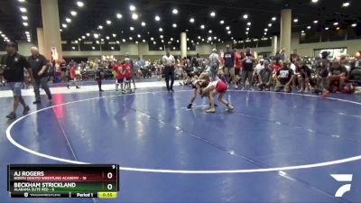 65 lbs Round 1 (8 Team) - AJ Rogers, North Desoto Wrestling Academy vs Beckham Strickland, Alabama Elite Red