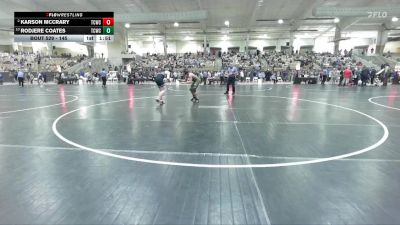 145 lbs Quarterfinal - Rodjere Coates, Dandridge Wrestling Club vs Karson Mccrary, Blackman Wrestling Club