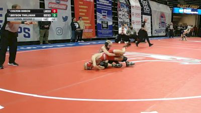 106 Class 1 lbs Cons. Round 3 - Colton Diibon, Lawson vs Bryson Twillman, North Callaway