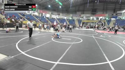 61 lbs Quarterfinal - Gage Vasquez, Trojan Elite vs Nico Lopez, Black Fox Wrestling Academy