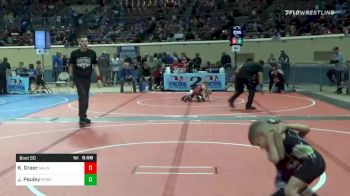 40 lbs Quarterfinal - Kross Greer, Salina Wrestling Club (SWC) vs Jaxx Pauley, Perkins