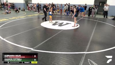 110 lbs Round 2 - Madison Cottrell, Pioneer Grappling Academy vs Aubrianna Wilde, Bethel Freestyle Wrestling Club