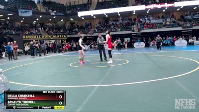 120G 3rd Place Match - Braelyn Troxell, Colony High School vs Della Churchill, Wrangell Wolves