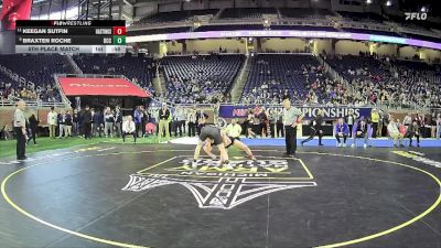 D1-157 lbs 5th Place Match - Braxten Roche, Detroit Catholic Central HS vs Keegan Sutfin, Hastings HS