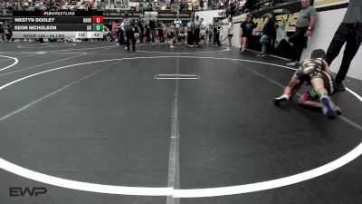 55 lbs Rr Rnd 3 - Westyn Dooley, Darko Valley Wolfpak vs Keon Nicholson, Del City Little League Wrestling