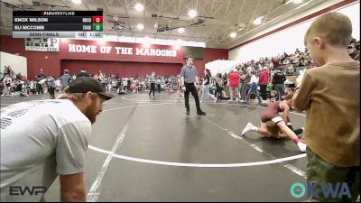 70 lbs Semifinal - Knox Wilson, Rough Riders vs Eli McComb, Team Of Hard Knox