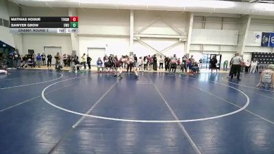 150 lbs Champ. Round 2 - Mathias Hogue, Three Forks High School Wrestl vs Sawyer Grow, Champions Wrestling Club