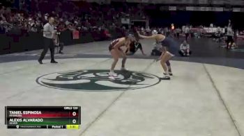 Girls 120 lbs Quarterfinal - Alexis Alvarado, Silver vs Taniel Espinosa, Miyamura