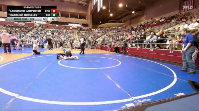 100 lbs Quarterfinal - Laoghaire Carpenter, Mountain View Stingers Wrestling vs Caroline McCulley, Mighty Bluebirds Wrestling