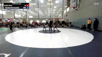 67-71 lbs Round 1 - Maddilynn Willden, 208 Badgers Wrestling Club vs Saige Silva, Kuna Klub